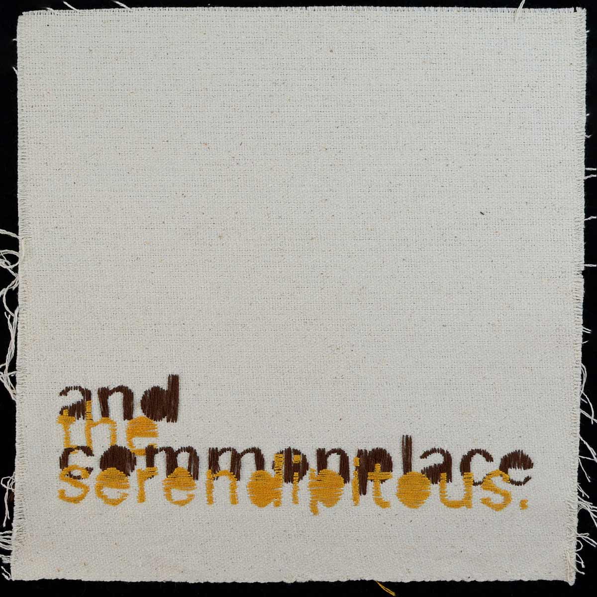 Sara Al Haddad, and the commonplace serendipitous (2010), embroidery on canvas. Photo courtesy of Embroidered Digital Commons